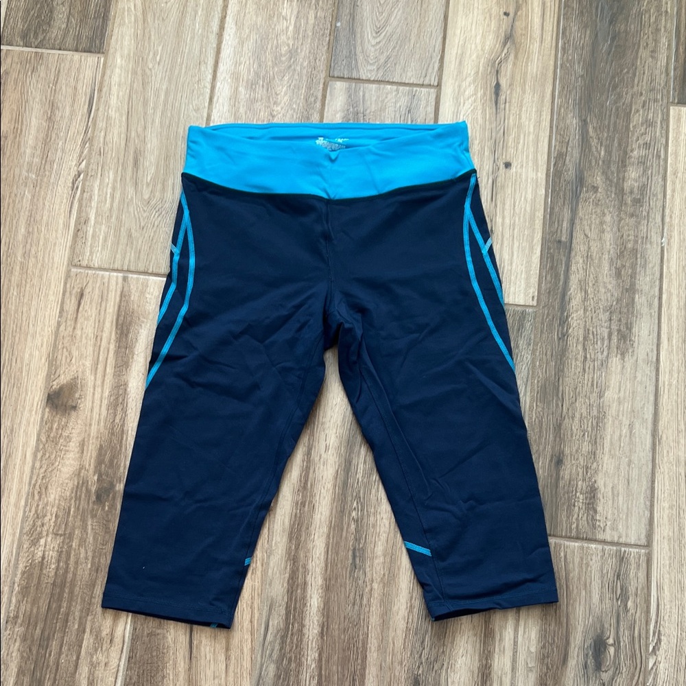 Tek Gear Women’s Navy and Aqua Shapewear Workout Capris